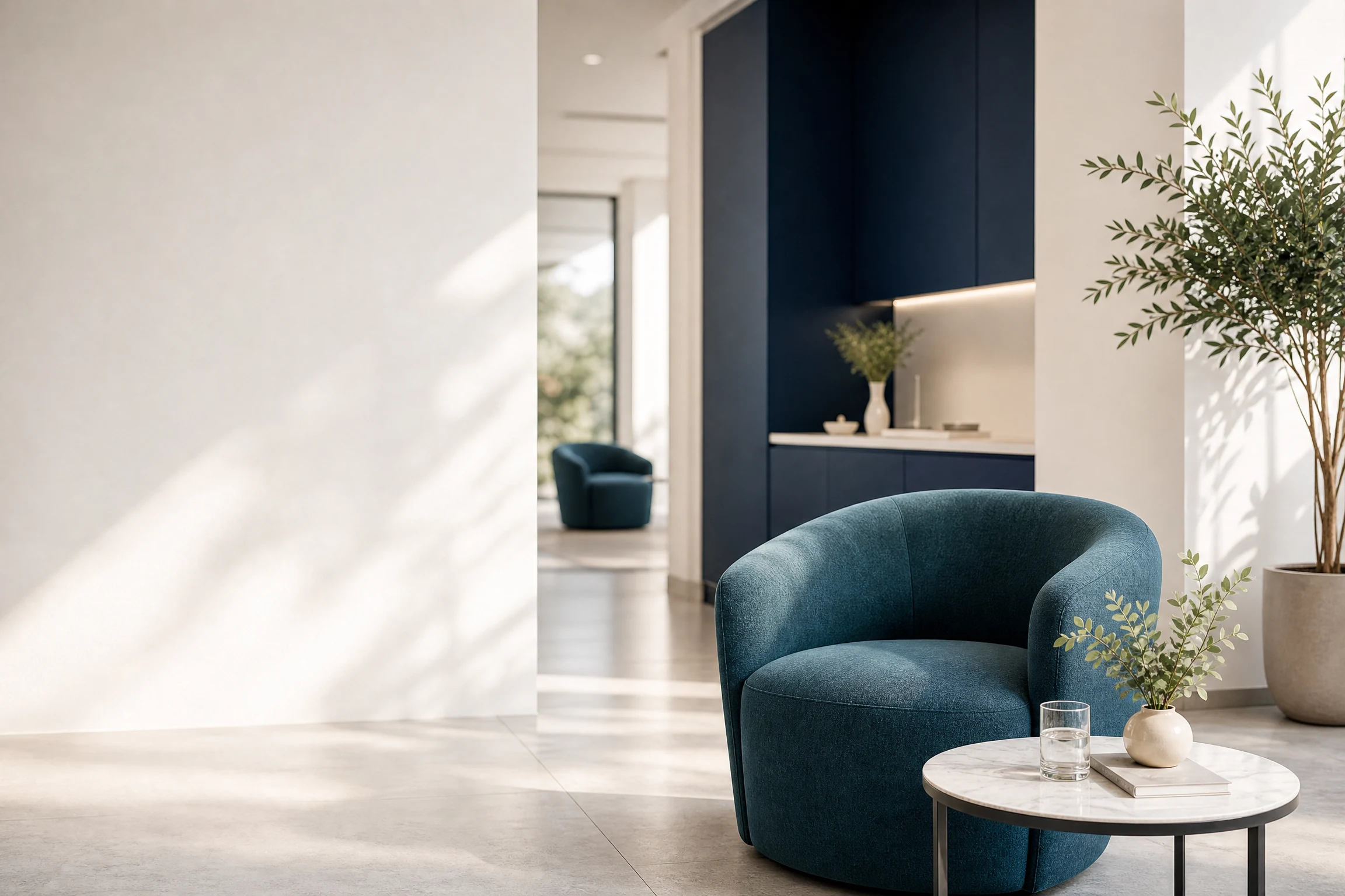Premium private clinic consultation environment concept